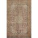 Distressed Tabriz Persian Vintage Area Rug Hand-Knotted Wool Carpet - 6'5" x 9'3"
