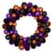 Jack-O-Lantern Shatterproof Ball Ornament Halloween Wreath - 24-Inch Unlit