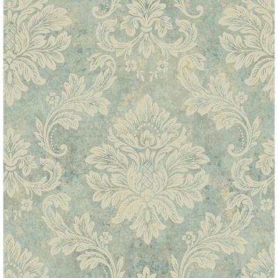 Seabrook Designs Villa Leaf Damask Unpasted Wallpaper