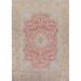 Floral Kerman Persian Vintage Area Rug Hand-Knotted Wool Carpet - 10'0" x 12'9"