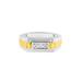 Women's Men'S Yellow Gold Over Silver Diamond Accent Miracle-Set 3 Stone Ridged Band Ring by Haus of Brilliance in Yellow Gold (Size 11)