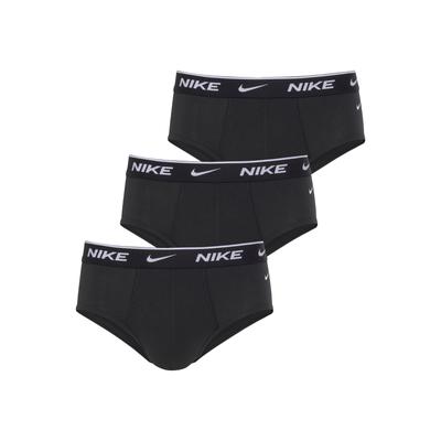 Hipster NIKE UNDERWEAR "BRIEF 3PK", Herren, Gr. XL (52), schwarz, Jersey, Obermaterial: 95% Baumwolle, 5% Elasthan, unifarben, körpernah, Unterhosen, mit Logo-Elastikbund Image