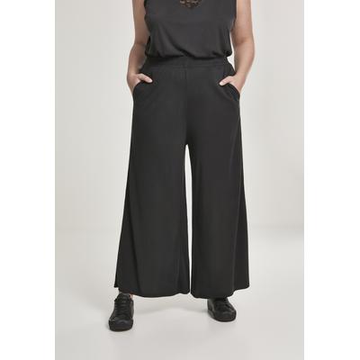 Bequeme Jeans URBAN CLASSICS "Urban Classics Damen Ladies Modal Culotte", Damen, Gr. S, US-Größen, schwarz, 77% Modal, 23% Polyester, unifarben, casual, Jeans Image
