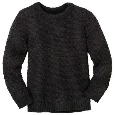 disana - Kid's Aran-Pullover - Wollpullover Gr 110/116 schwarz