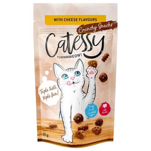 15x 65g Catessy mit Käsegeschmack Knuspersnacks für Katzen