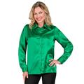 Widmann - Satin Bluse für Damen, 70er Jahre Disco Fever, Retro Style, Schlagermove, Party Shirt, Damenhemd