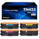 4-Pack TN423BK TN423 TN-423 TN-421 Compatible Toner Cartridge as replacement for Brother MFC-L8690CDW MFC L8690CDW DCP-L8410CDW MFC-L8900CDW HL-L8260CDW HL-L8360CDW Black Cyan Yellow Magenta