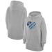 Women's G-III 4Her by Carl Banks Heather Gray Tennessee Titans Heart Graphic Fleece Pullover Hoodie