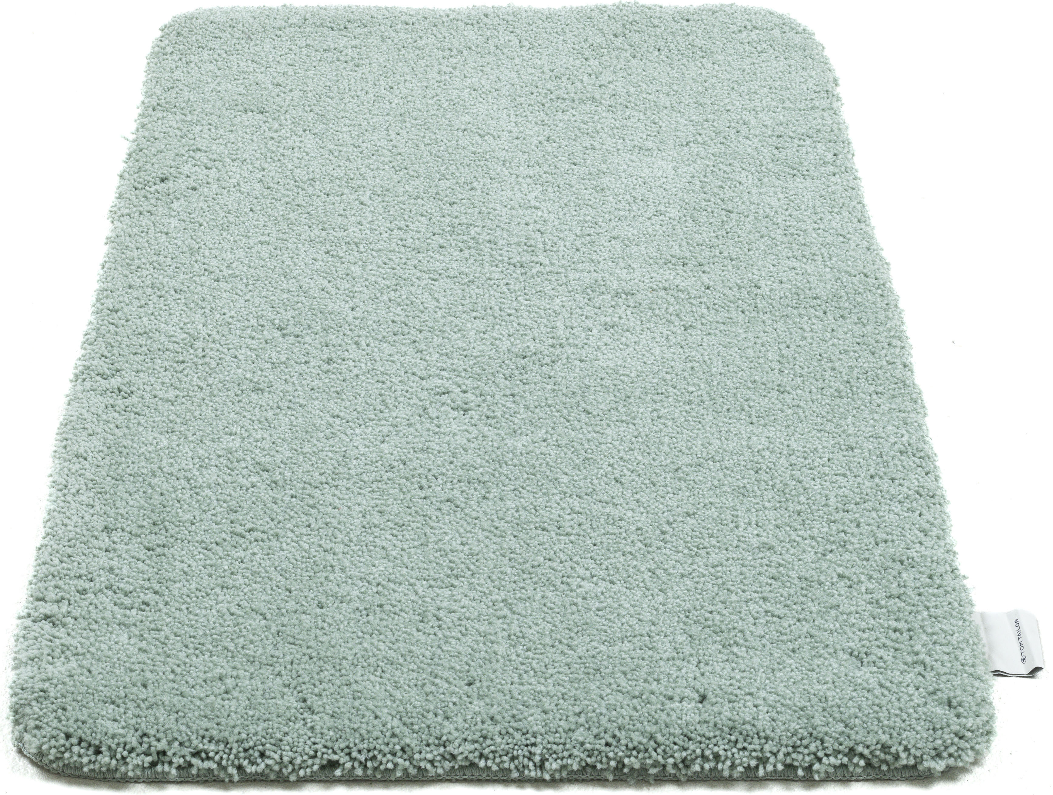 Badematte TOM TAILOR HOME "Cozy Bath UNI", grün (mint), H:27mm, Polyester, Badematten, Badematte, Badteppich, Uni Farben, rechteckig, rund und oval erhältlich