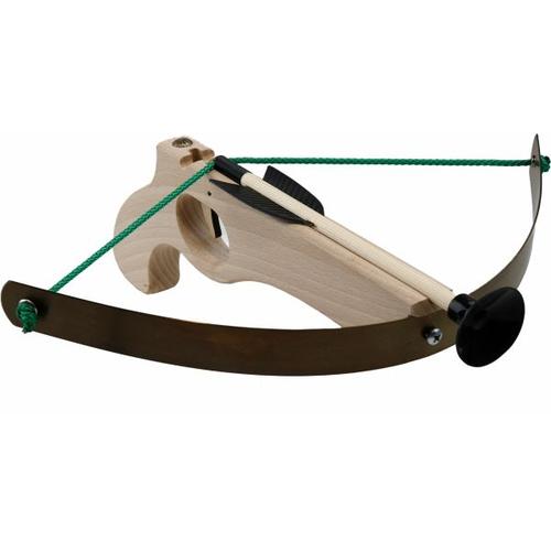 BestSaller 12129 – Holz Armbrust klein mit Stahlbogen, inklusive 3 Bolzen, natur – BestSaller