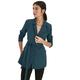 TRENDYOL Damen Trendyol Damen Übergröße Regular Wickelschnitt Plain Webstoff Blazer Coat, Smaragdgrün, 38 EU