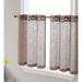 Home & Linens Vienna Faux Linen Textured Semi Sheer Grommet Curtain Tiers Valance Small Windows, Bedroom & Bathroom