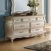 Chantelle Dresser W/Granite Top in Pearl White Finish