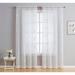 Home & Linens Kyoto Floral Vine Embroidered Sheer Light Filtering Window Curtain Drapery Rod Pocket Top Panels, Set of 2