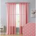 Home & Linens Herringbone Lace Thick Semi Sheer Premium Grommet Top Window Curtain Panels Kids Room & Bedroom - Set of 2 Panels