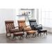 PU Leather Accent Arm Chair Lounge Chairs Rocking Chairs with Ottoman