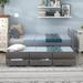 Elegant Design Twin Size Daybed with Trundle Upholstered Tufted Sofa Bed