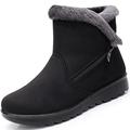 Hsyooes Womens Winter Boots Warm Fur Lined Snow Boots Non Slip Ankle Short Booties,Black,4.5 UK/Label size 240