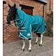 Ruggles Lightweight 50g Combo Turnout Rug for Heavy Horse - Shire Clydesdale Percheron | Waterproof Breathable 1200D Teflon Coated Outer | Perfect for Milder Wet Windy Weather (6' 3", Tile Blue)