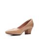 Clarks Teresa Step Womens Low Heeled Court Shoes 5.5 UK Warm Beige