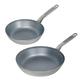 SAVEUR SELECTS Frying Pan Set, 2 Pans 20 and 25 cm, 3-Layer Coating, Stainless Steel, Suitable for All Hobs, Oven-Safe up to 260°C, Efficient Heat Distribution, Suitable for Induction Cookers