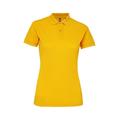 Asquith & Fox Womens/Ladies Short Sleeve Performance Blend Polo Shirt (Sunflower) - Yellow - Size Large