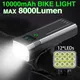 Lampe de vélo aste USB en aluminium lumière de vélo VTT batterie externe 8000 mAh lumière de