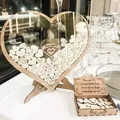 Livre d'or de mariage avec boîte en bois décoration de table