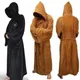 Male Flannel Robe Male With Hooded Thick Star Dressing Gown Jedi Empire Men's Bathrobe Winter Long
