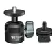 Weyllan G1 Mini tripod Head CNC Metal 18mm Cold Shoe Mount Mini Ball Head 1/4'' Screw for Camera