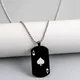 Hip Hop Mode Edelstahl Halskette Persönlichkeit Schwarz Weiß Herz EINE Poker Anhänger Halskette Für