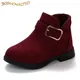 2022 Winter Mädchen Winter Stiefel Klassische Schnalle Kinder Stiefeletten Kinder Flut Stiefel Flock