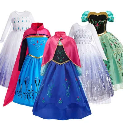 Mädchen Karneval Kleid Kinder Prinzessin Kostüm Kinder Festzug Blume Pailletten Elsa Anna Kostüm Image