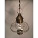Northeast Lantern Onion 17 Inch Tall 1 Light Outdoor Hanging Lantern - 2542-AB-MED-OPT