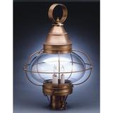 Northeast Lantern Onion 22 Inch Tall Outdoor Post Lamp - 2573-AC-MED-OPT