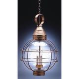 Northeast Lantern Onion 27 Inch Tall 3 Light Outdoor Hanging Lantern - 2862-VG-LT3-CSG