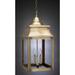 Northeast Lantern Concord 24 Inch Tall 3 Light Outdoor Hanging Lantern - 5652-AB-LT3-CLR