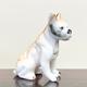 Vintage White Staffordshire Bull Terrier Dog Porcelain Figurine Dog Ornament Collectible Ceramic Dog