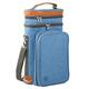 Greenfield Collection - Contemporary 4 Person Leak Proof Wine Bottle Cooler Bag for Wine Bottles, Cans, Champagne, Perfect Picnic Wine Carrier Shoulder Bag Insulated Drinks and Lunch Bag (Denim Blue)