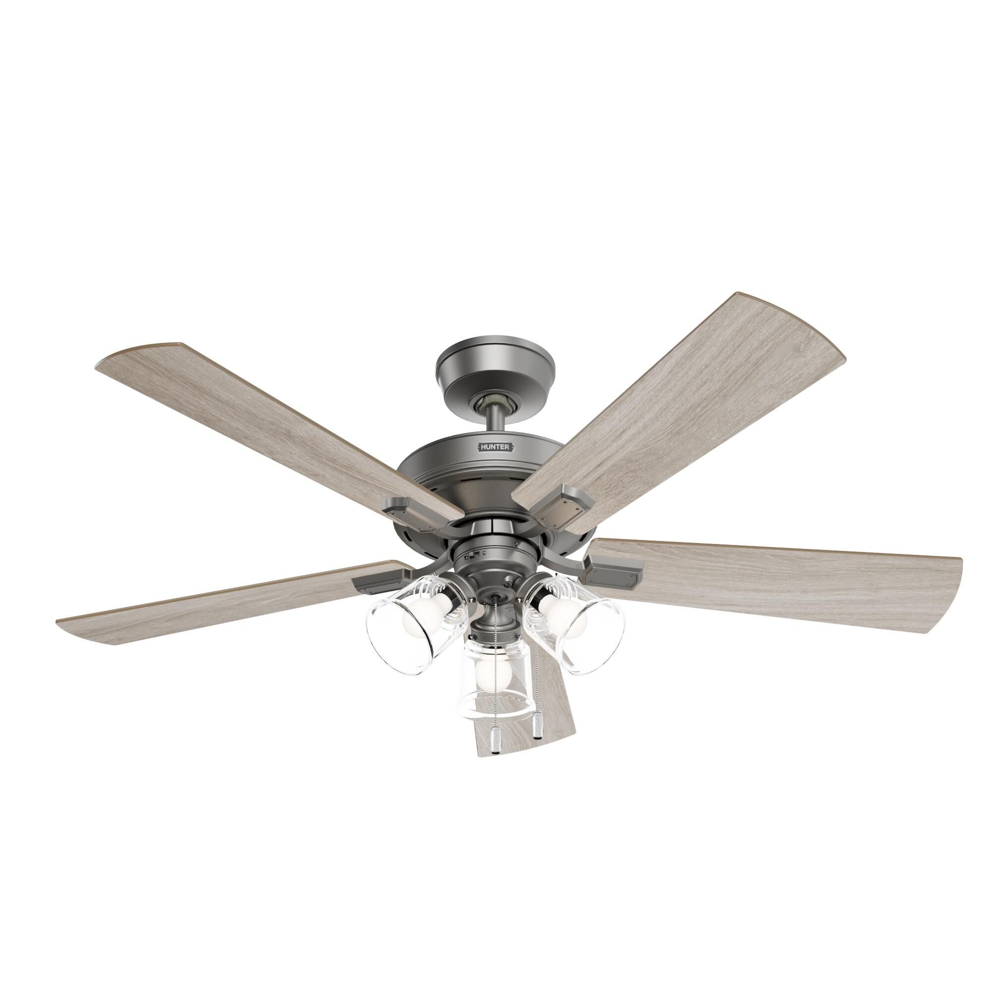 Hunter Fan Crestfield 52 Inch Ceiling Fan with Light Kit - 52534