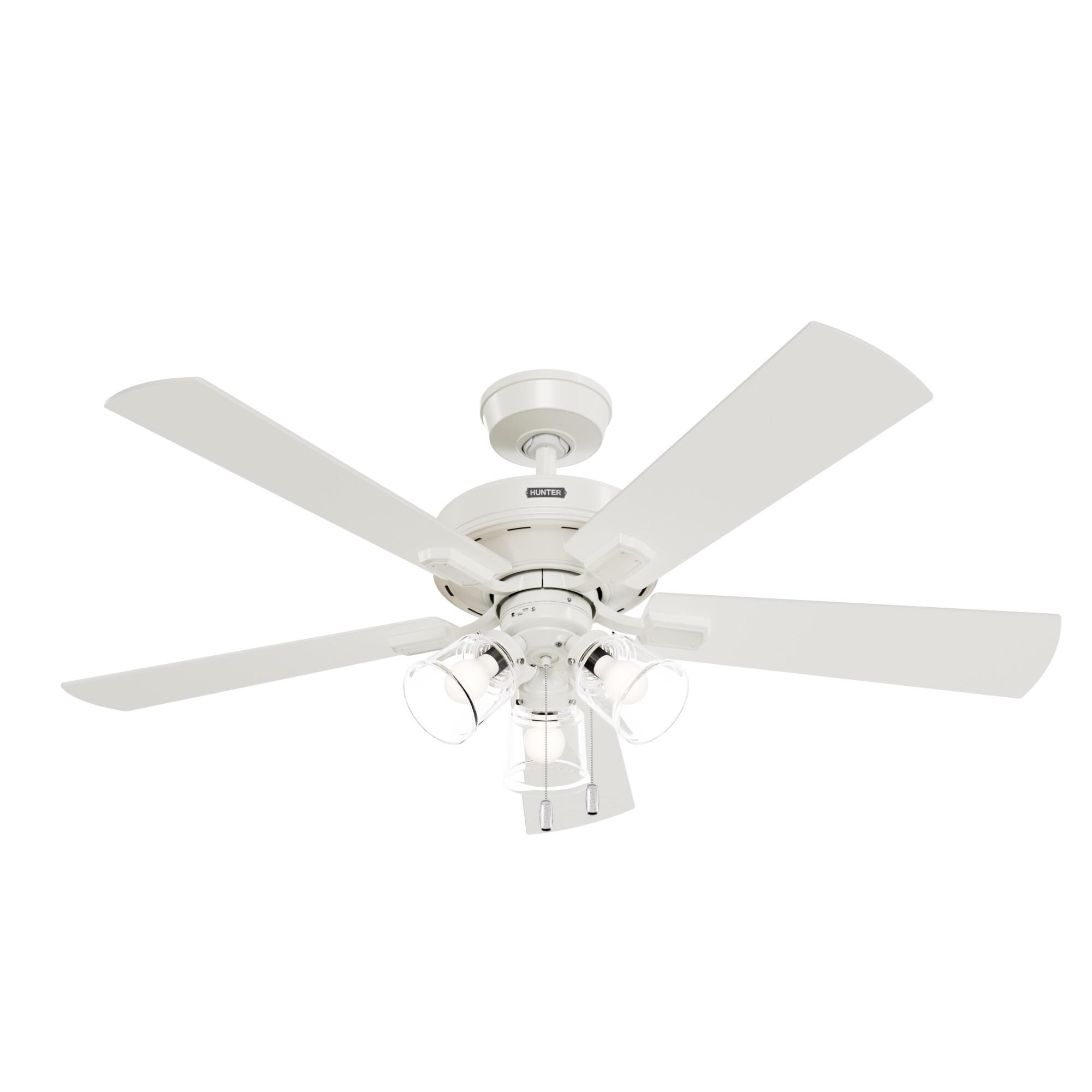 Hunter Fan Crestfield 52 Inch Ceiling Fan with Light Kit - 52535