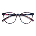 Female s round Pink/Floral Plastic Prescription eyeglasses - Eyebuydirect s Chilling