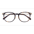 Unisex s square Tortoise Gold Acetate,Metal Prescription eyeglasses - Eyebuydirect s Hollis