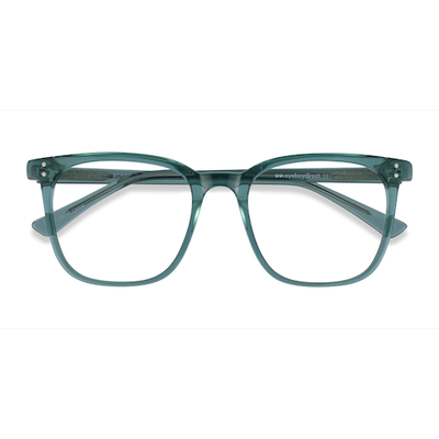 Male s square Clear Green Acetate Prescription eyeglasses - Eyebuydirect s Boreal