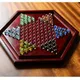 Wooden Chinese Checkers Chessboard Glass Pieces Party Game Collection Card Slot Storage Age 6+