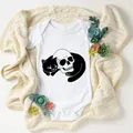 Gothic Harajuku Baby Clothes Summer Ropa De Bebe Niña Loose Short Sleeve Bodysuit Baby Girl Boy