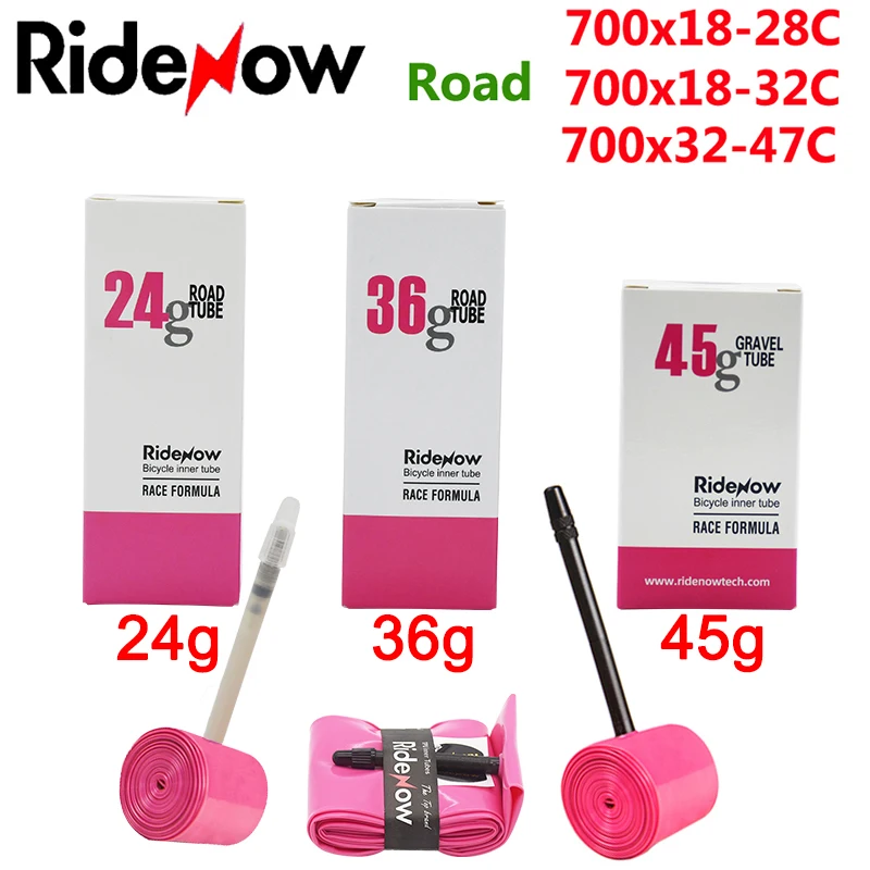 RideNow TPU Rennrad Innen-MTB-Schlauch 700 x 25C Reifenschies Fahrradzubehör 29 x 1,5 1,9 Reifen Patch-Kit 24 36 45 g Ride Now Tubes Image