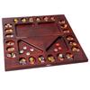 GSE™ 4-Player Mancala Board Game with Multi-Color Glass Stones, Folding Wooden 4-Way African Mancala Game Set