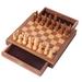 GSE™ 10" Magnetic Travel Chess Set, Wooden Chess Board Game Set with Drawers, Classic Portable Chess Set