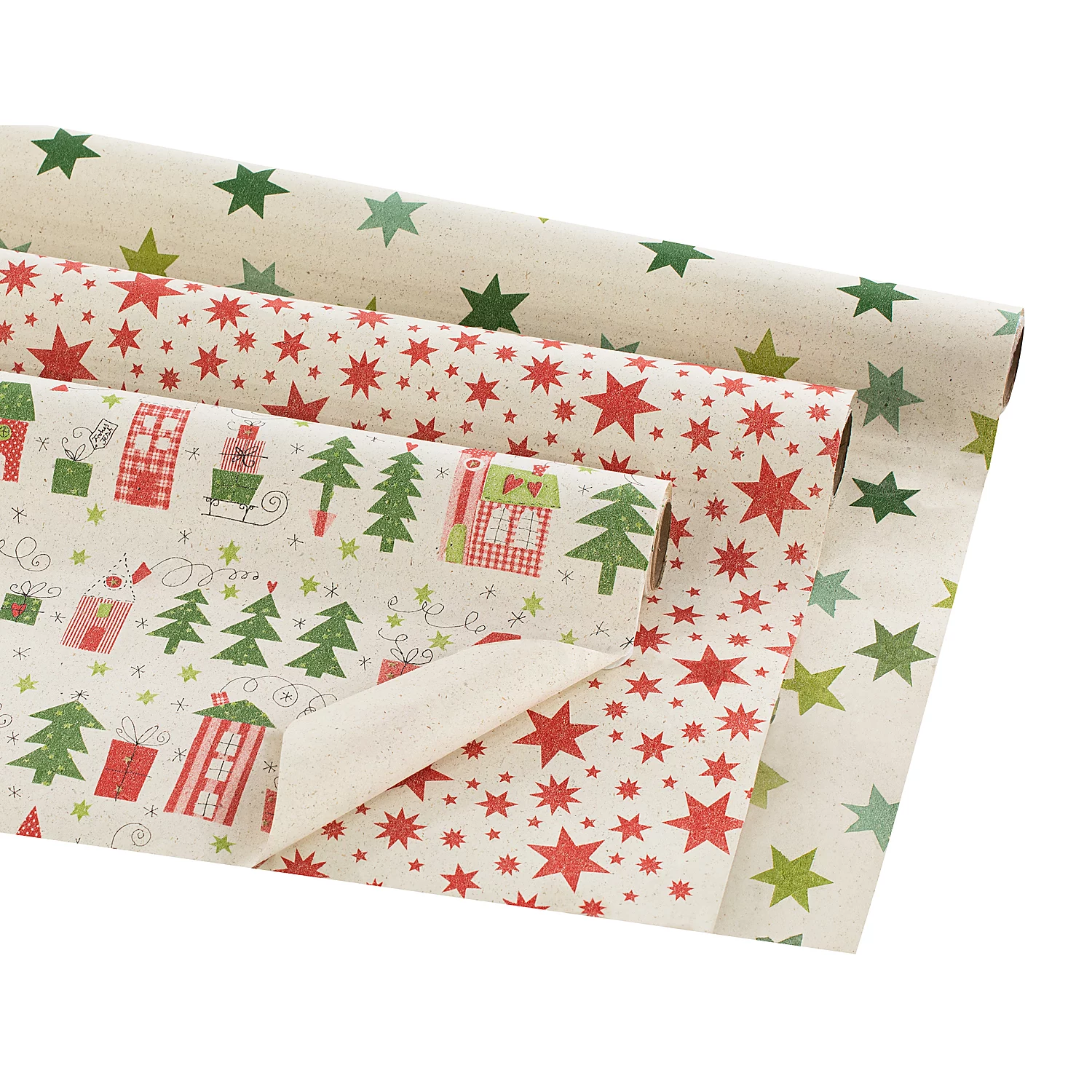 Geschenkpapier-Set Graspapier Weihnachten Image